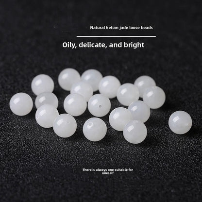 Natural Hetian Jade Loose Beads