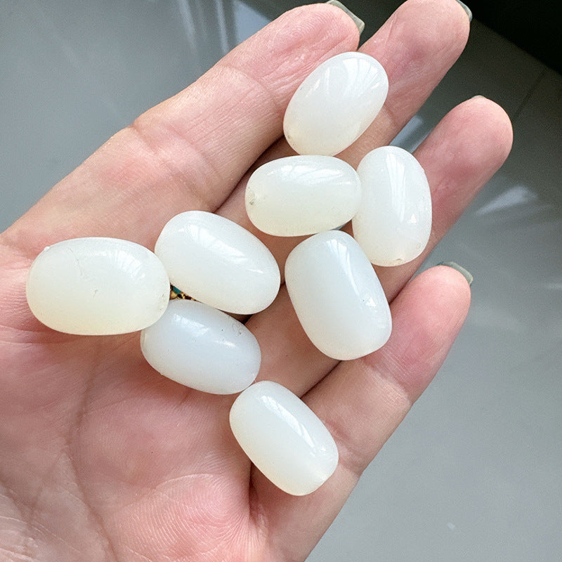 Natural Hetian Jade Loose Beads