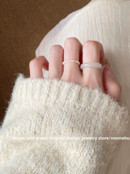 Natural Hetian jade ring