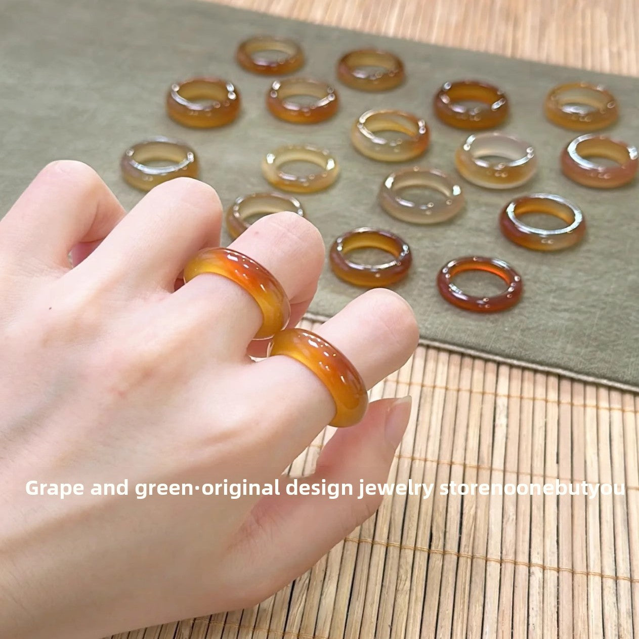 Natural Hetian jade ring
