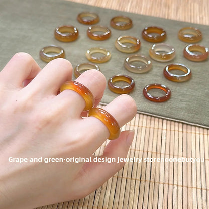 Natural Hetian jade ring