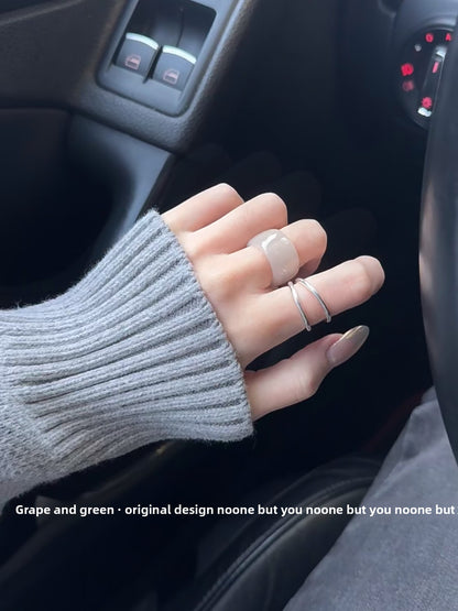 Natural Hetian jade ring