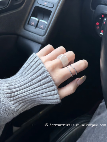 Natural Hetian jade ring
