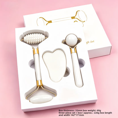Natural Jade Facial Roller Massage Set
