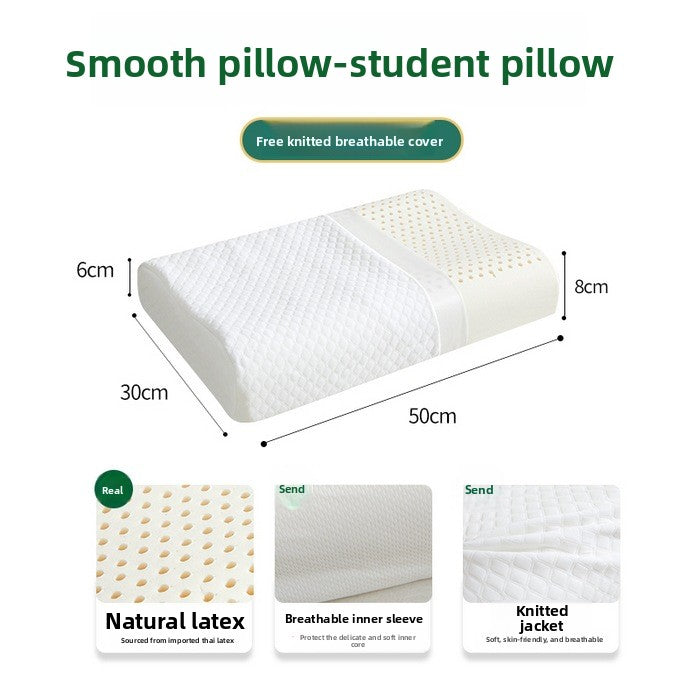 Natural Latex Cervical Support Pillow with Massage Particles