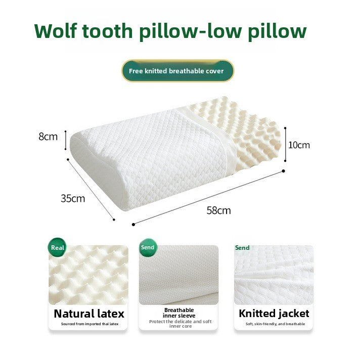 Natural Latex Cervical Support Pillow with Massage Particles