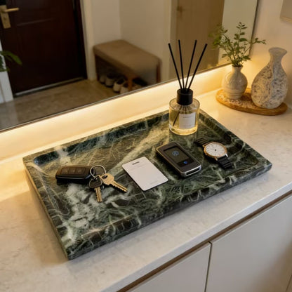 Natural marble tray