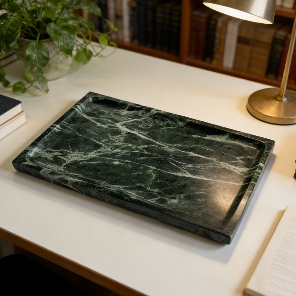 Natural marble tray