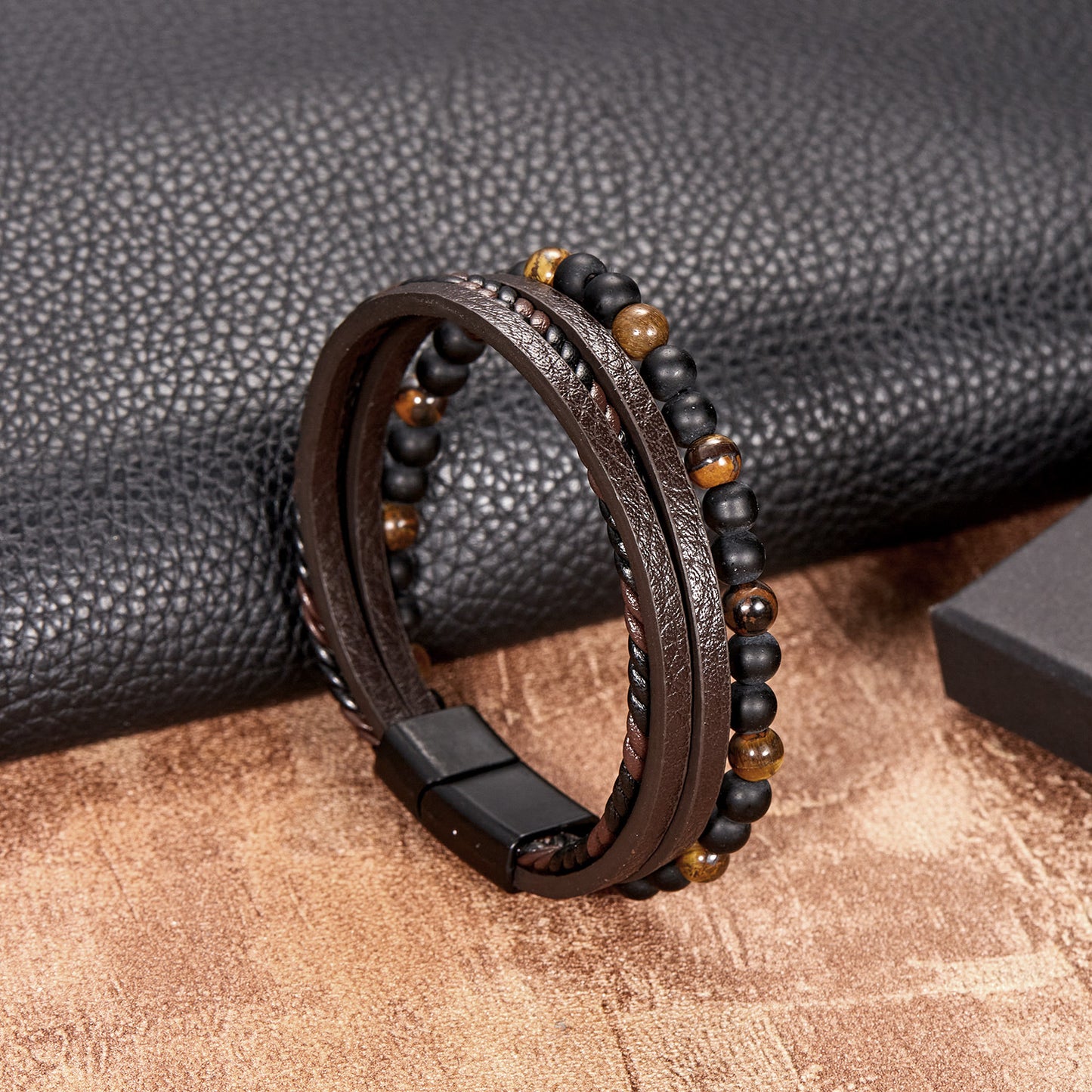 Natural obsidian bracelet