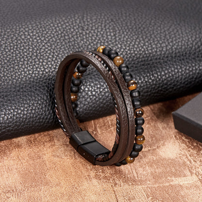 Natural obsidian bracelet