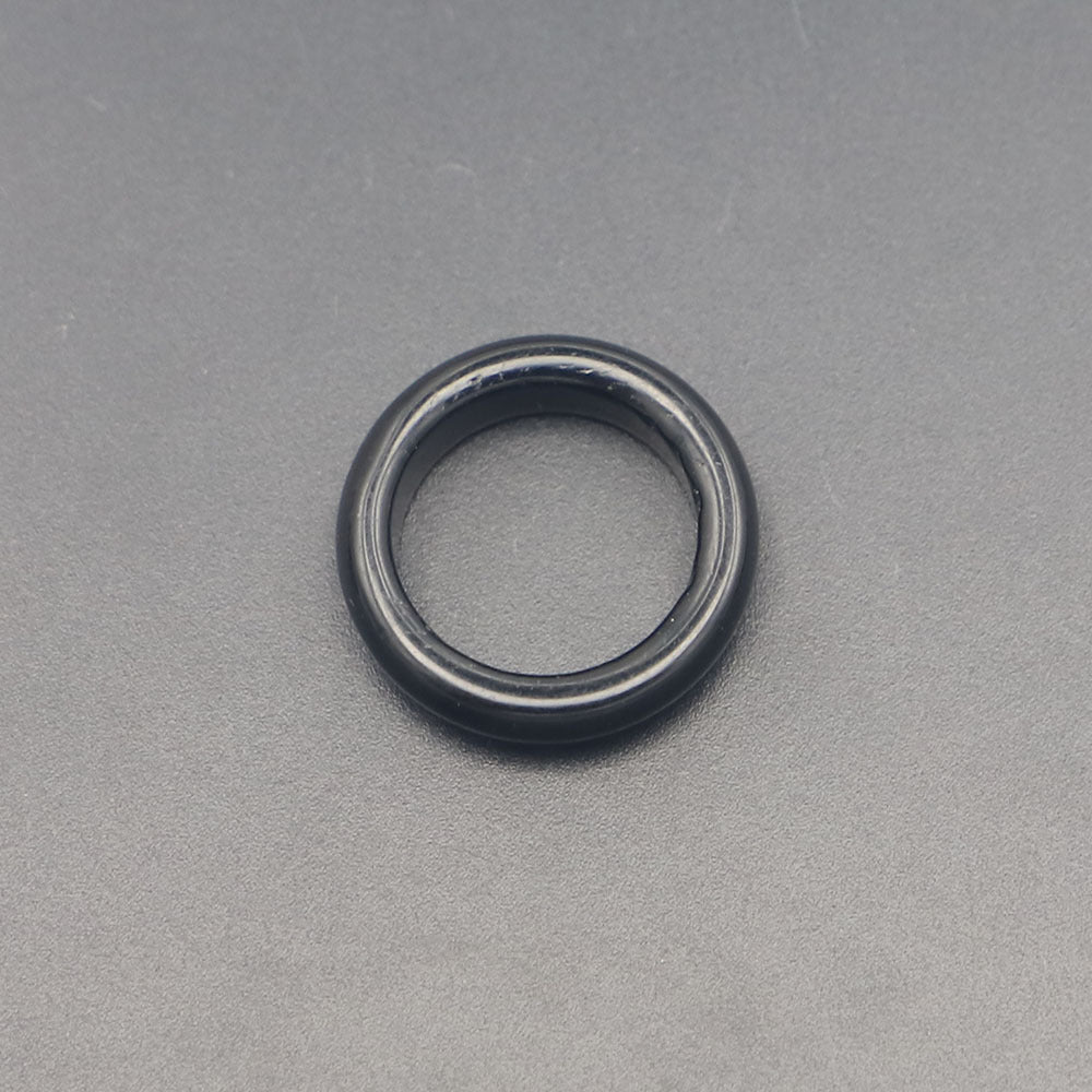 Natural Obsidian Flat Ring