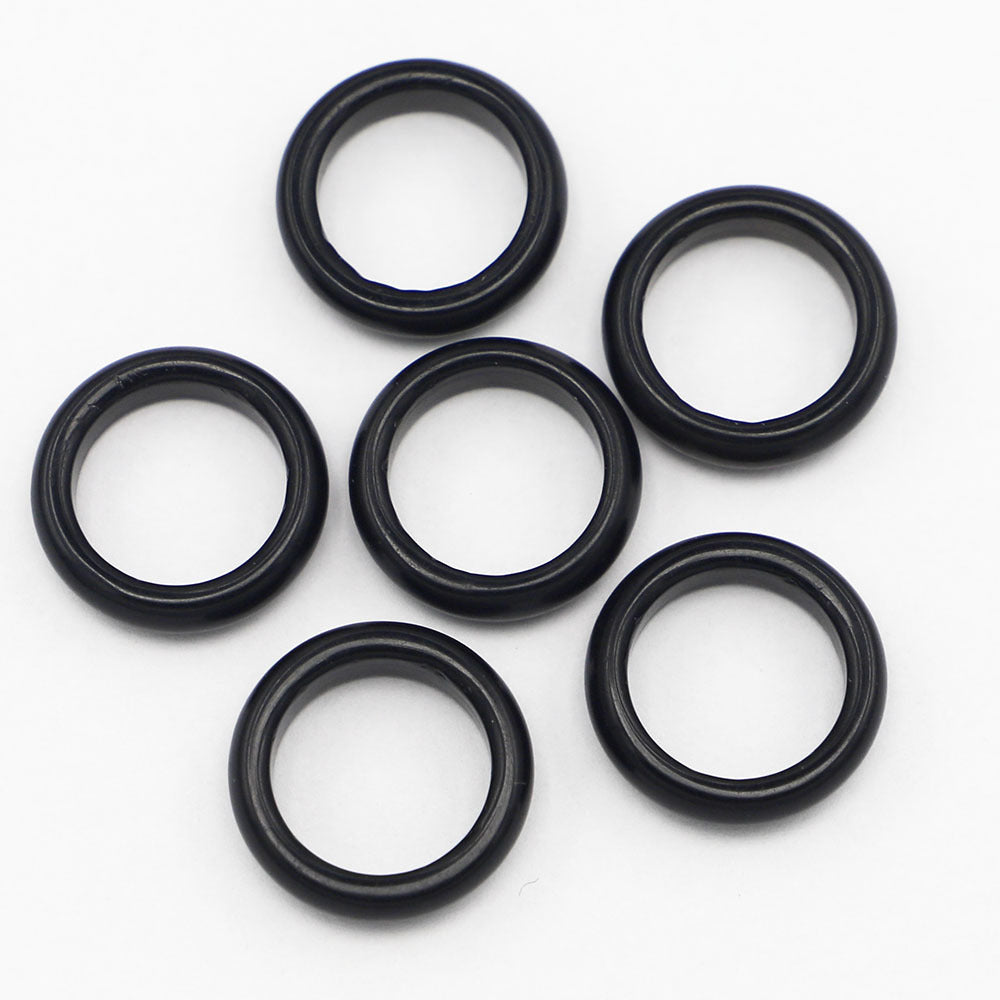 Natural Obsidian Flat Ring