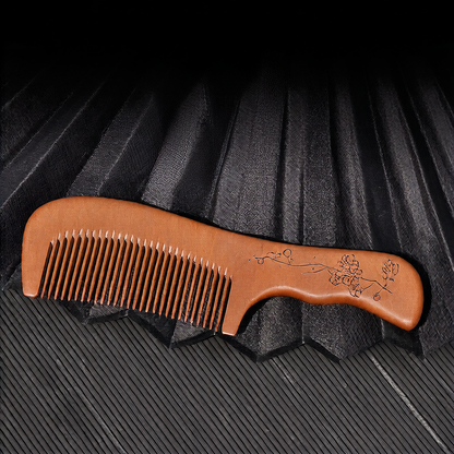 Natural Peach Wood Comb for Hair Care
