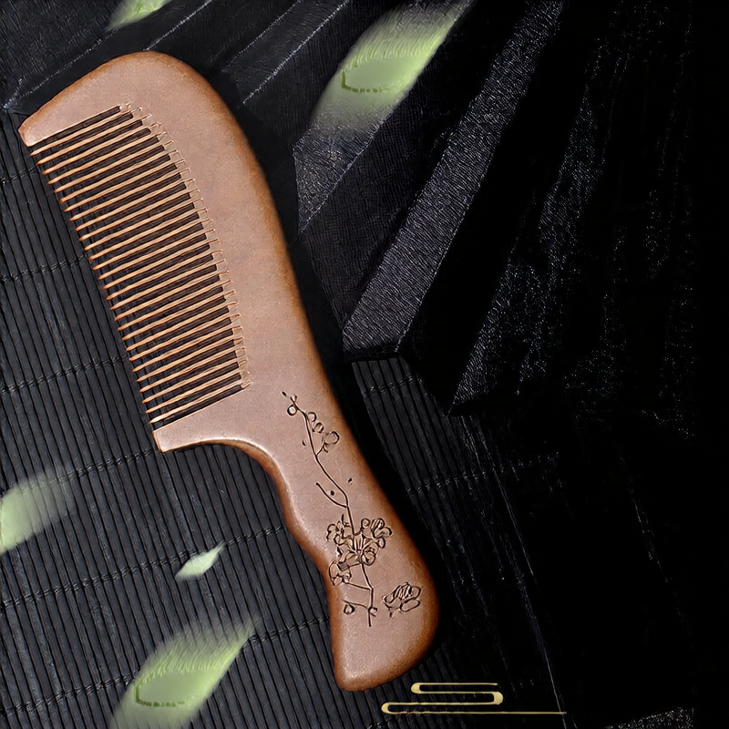 Natural Peach Wood Comb for Hair Care