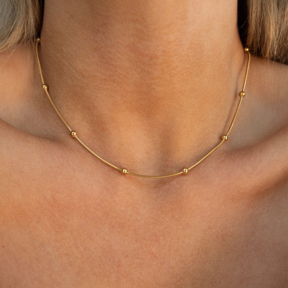 Natural Pearl Necklace Stainless Steel Layered Chain Heart Clasp Shell Pendant