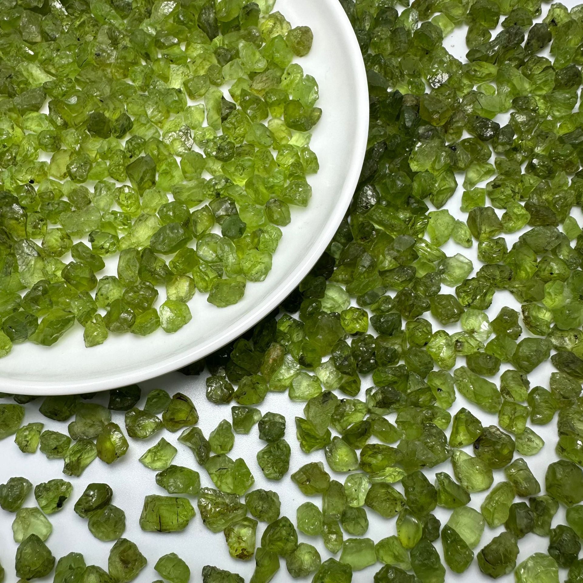 Natural Peridot Gravel, Aromatherapy Stone, Diffuser Stone