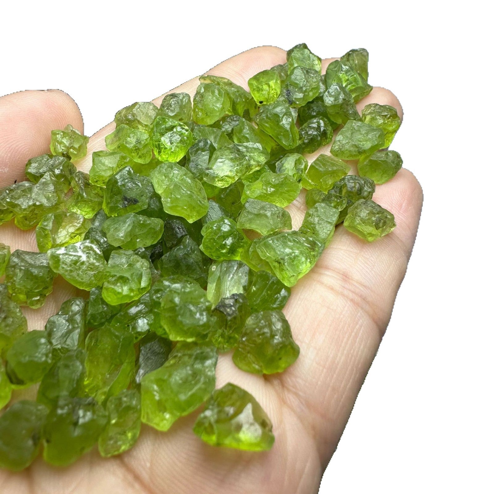 Natural Peridot Gravel, Aromatherapy Stone, Diffuser Stone