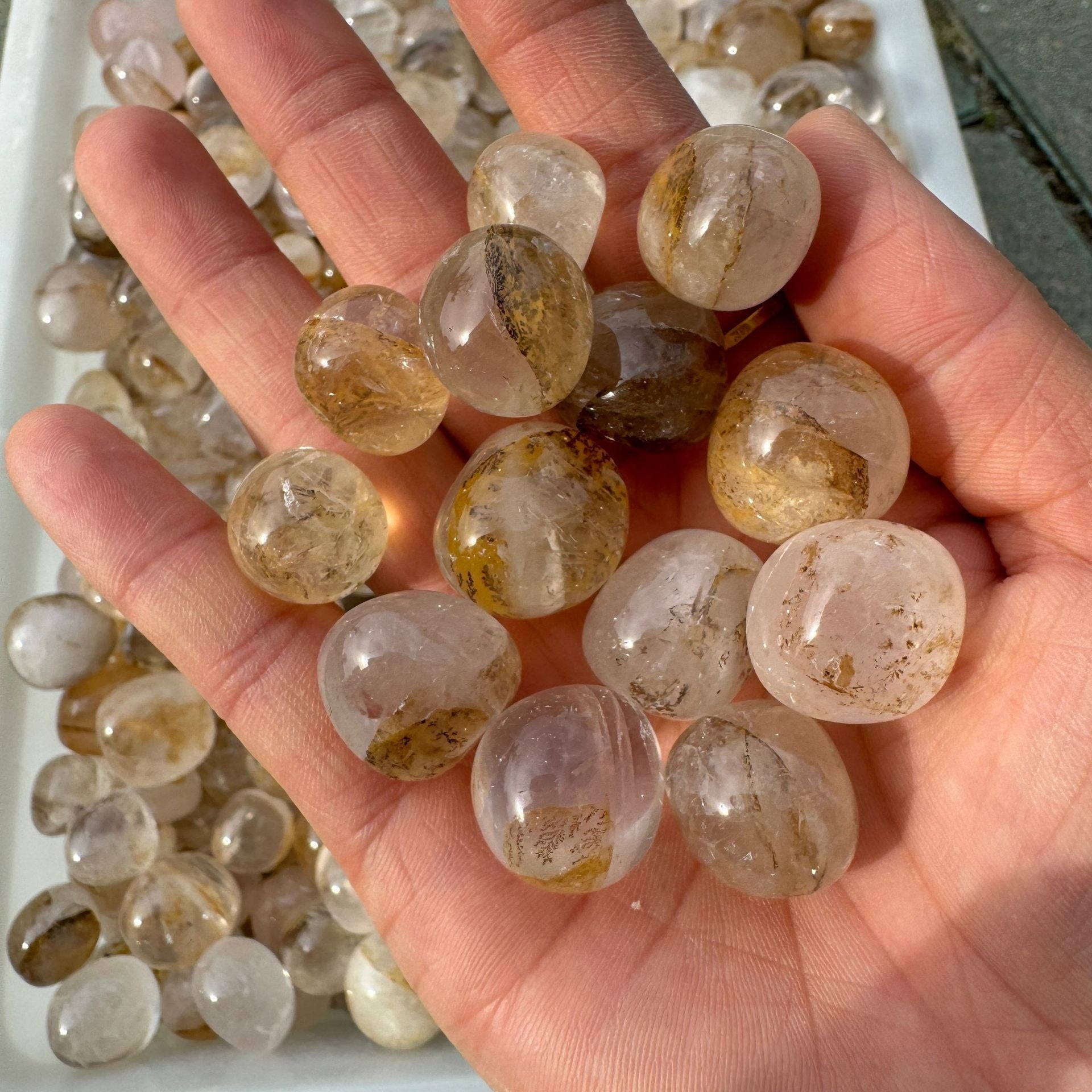 Natural Polished Crystal Rolling Stones