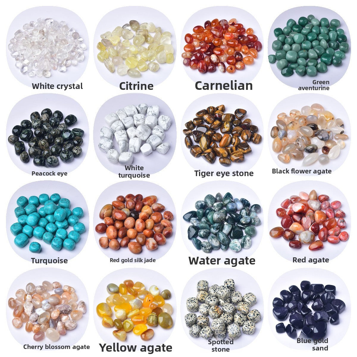Natural Polished Crystal Tumbled Stones 2-3cm Decorative Craft Stones