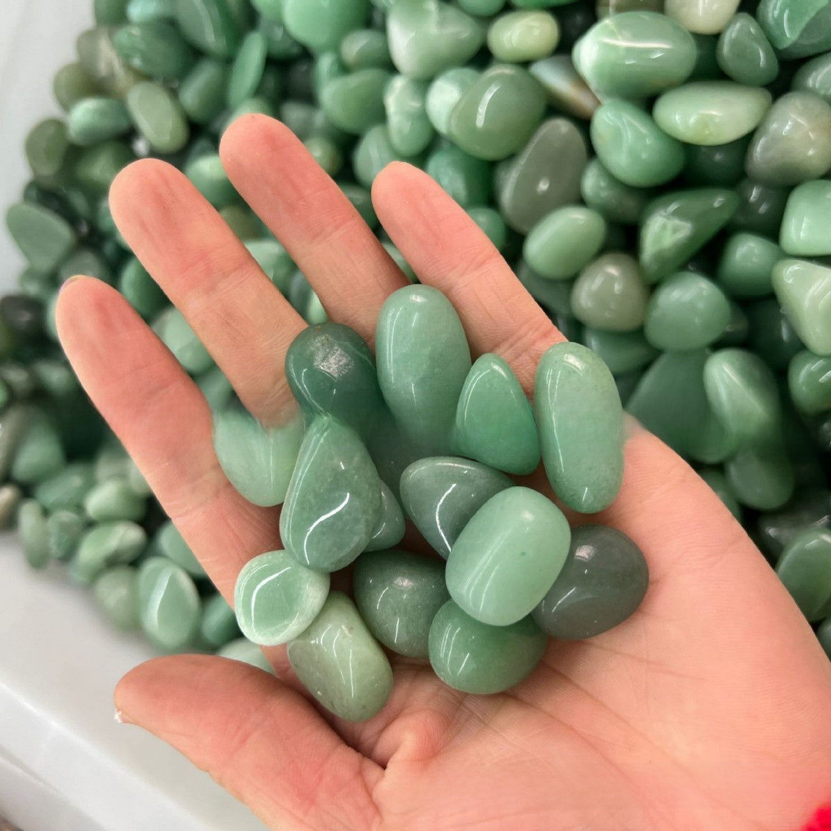 Natural Polished Rolling Gemstones for Crafting