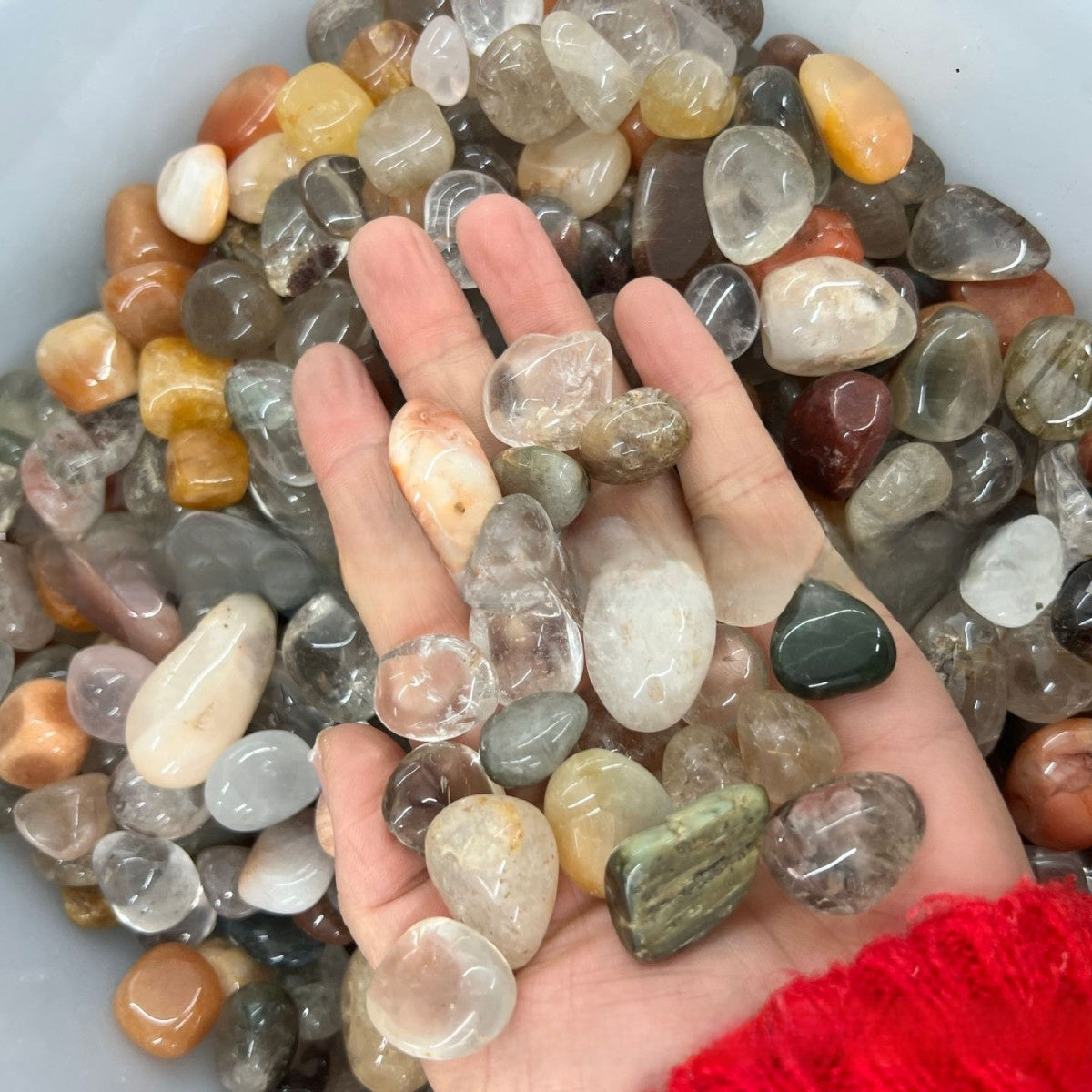 Natural Polished Rolling Gemstones for Crafting