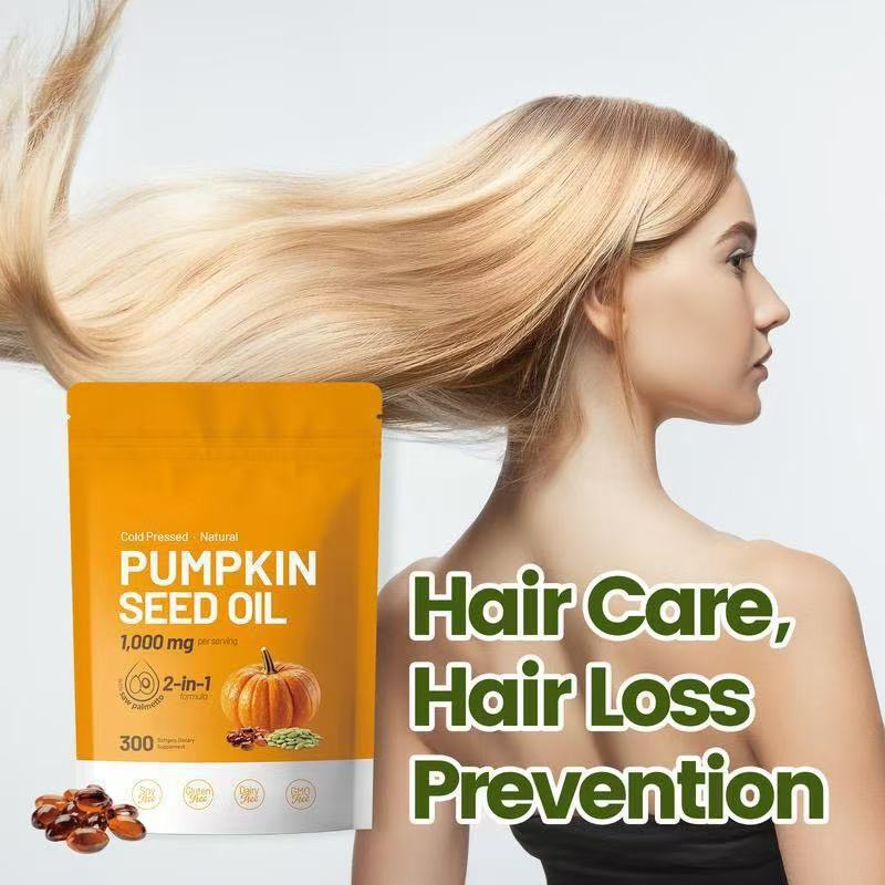 Natural Pumpkin Seed Oil and Saw Palmetto Soft Capsules