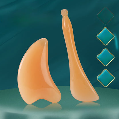 Natural Resin Gua Sha Board and Tendon Pulling Stick
