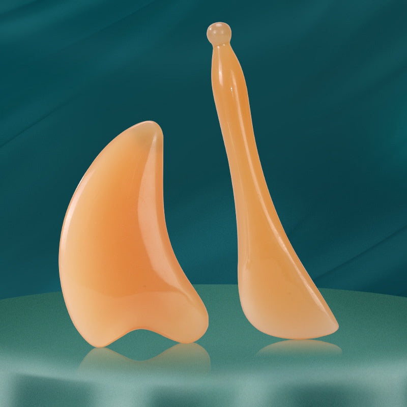 Natural Resin Gua Sha Board and Tendon Pulling Stick