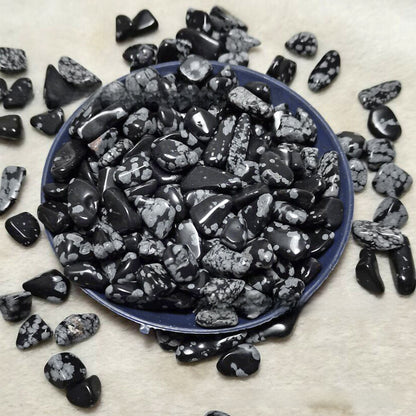 Natural Snowflake Obsidian Decorative Stones