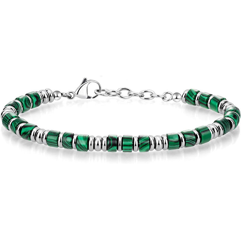 Natural Stone Bead Bracelet for Men