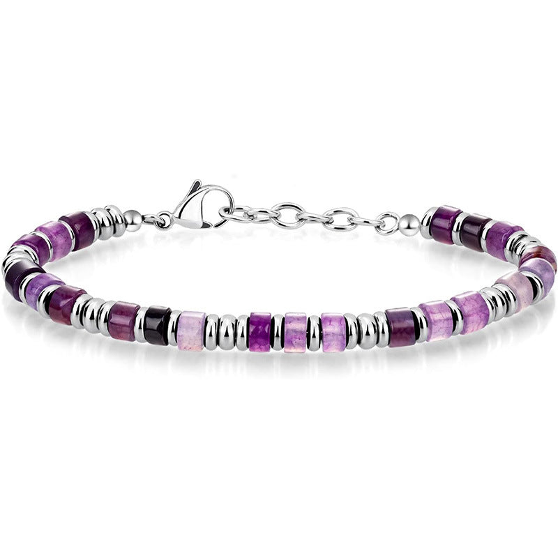 Natural Stone Bead Bracelet for Men