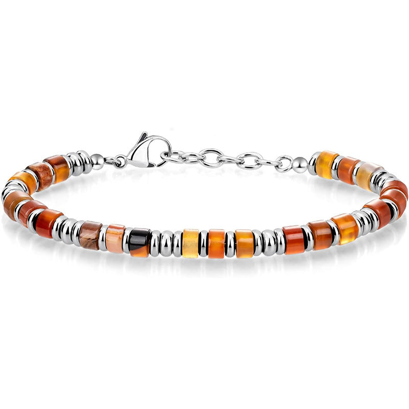 Natural Stone Bead Bracelet for Men