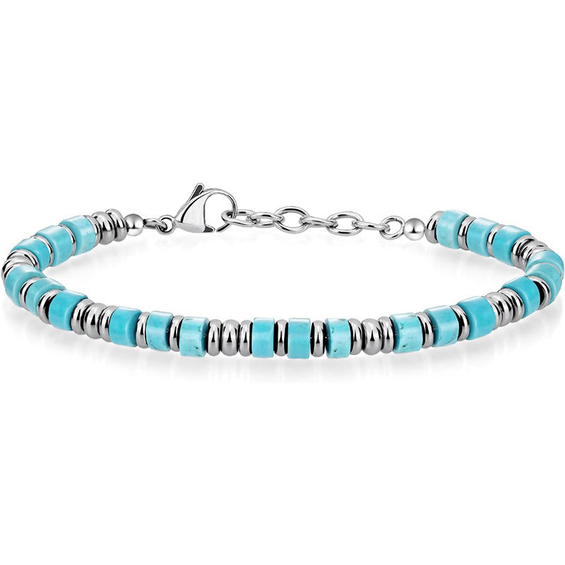 Natural Stone Bead Bracelet for Men