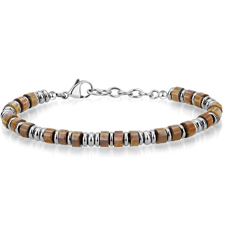 Natural Stone Bead Bracelet for Men