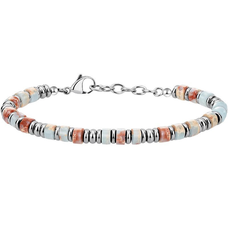 Natural Stone Bead Bracelet for Men