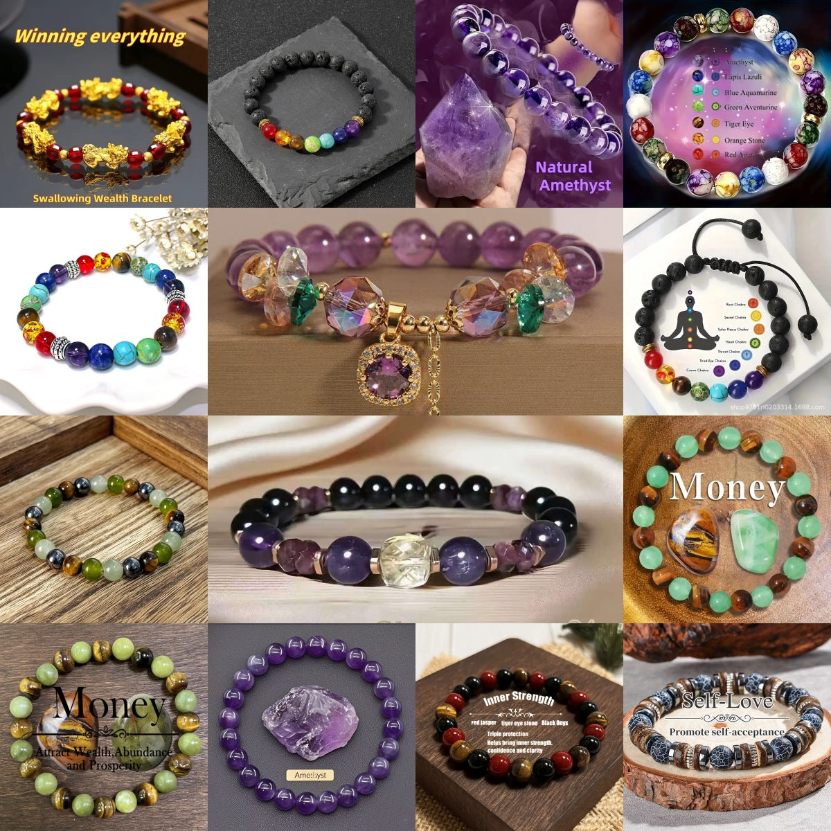 Natural Stone Bead Bracelet