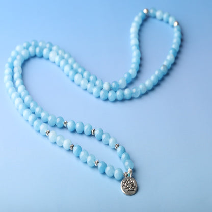 Natural Stone Beaded Long Necklace