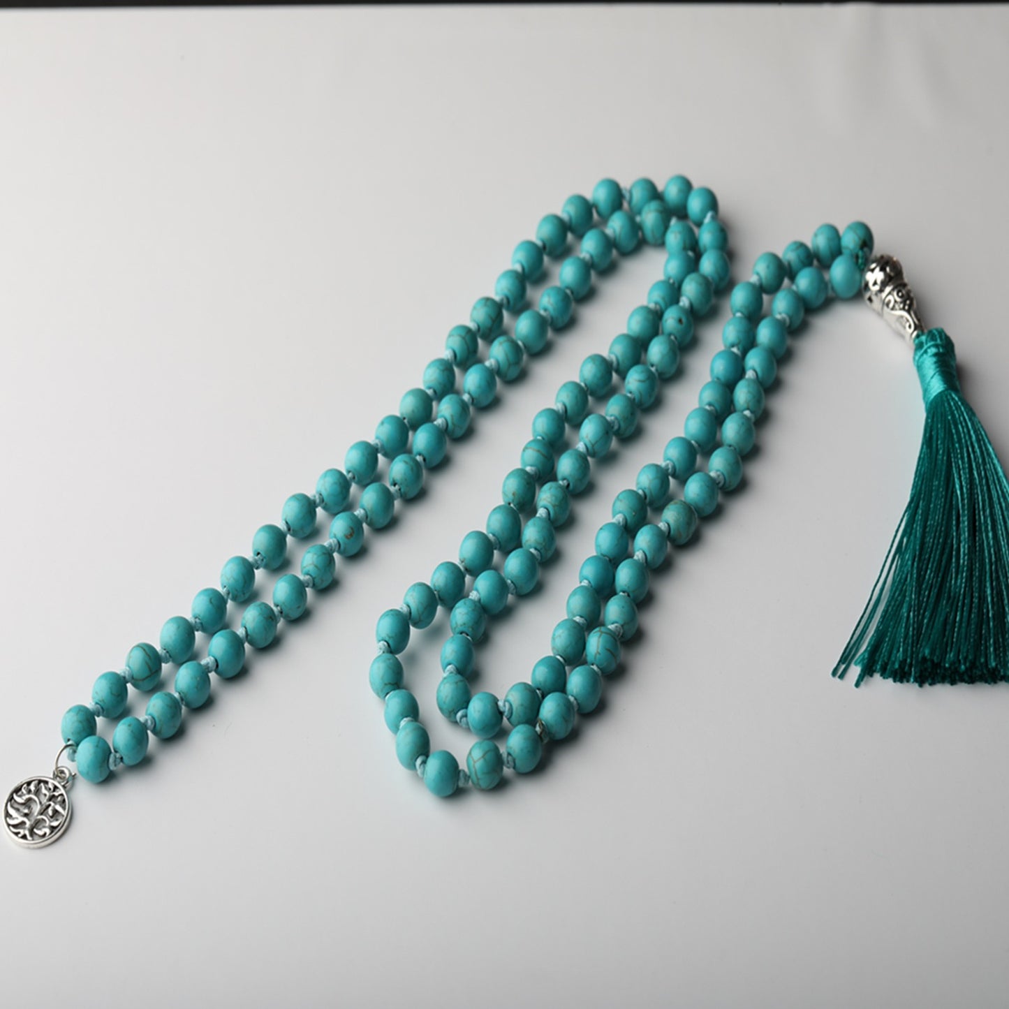 Natural Stone Beaded Long Necklace