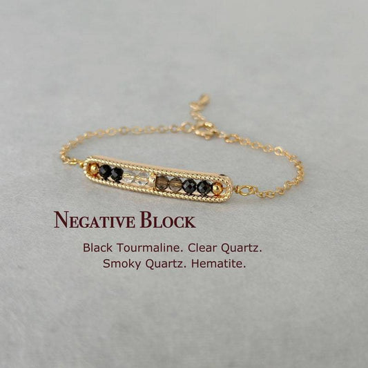 Natural stone copper-clad bead circle bracelet
