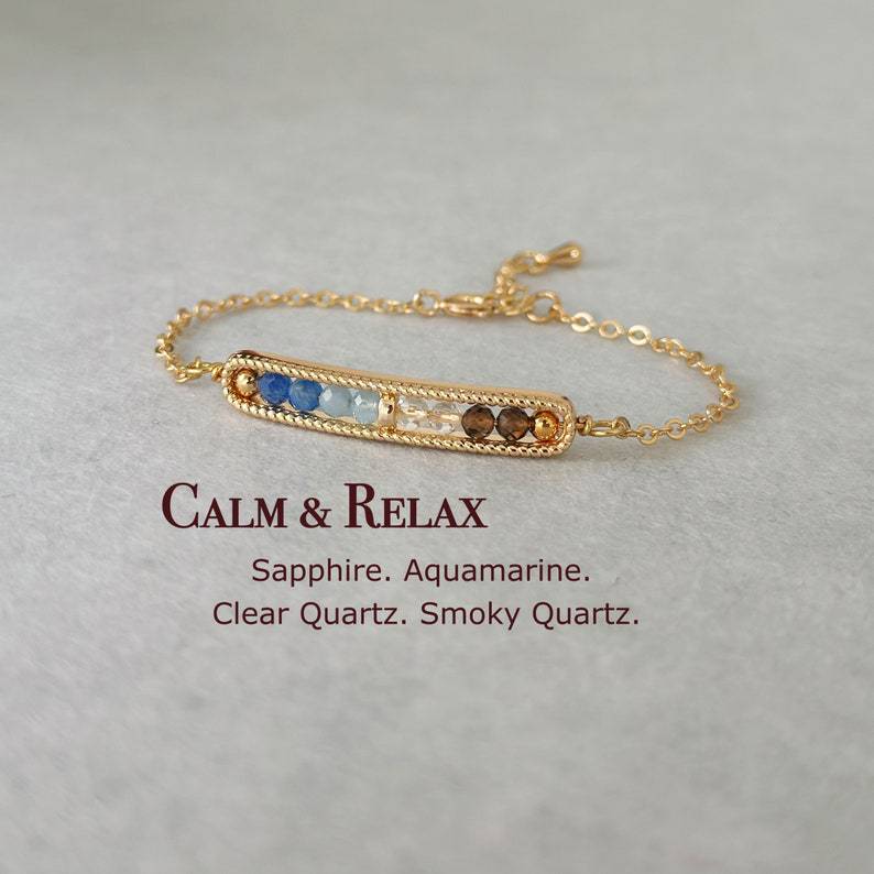 Natural stone copper-clad bead circle bracelet