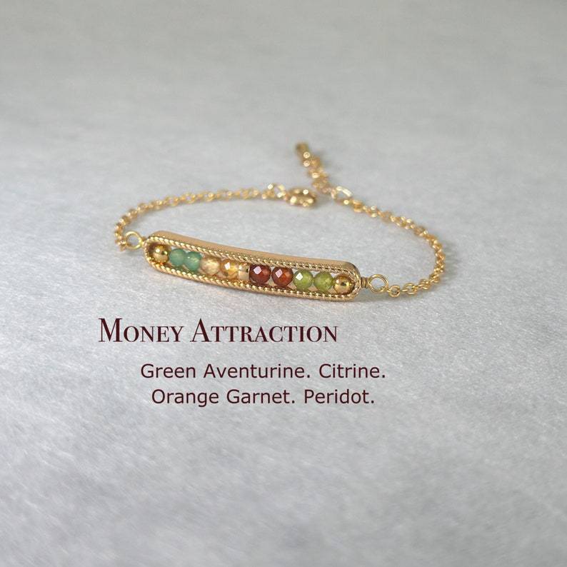Natural stone copper-clad bead circle bracelet