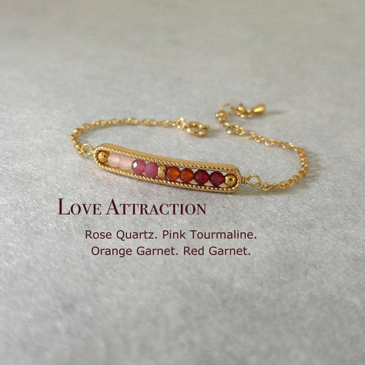 Natural stone copper-clad bead circle bracelet