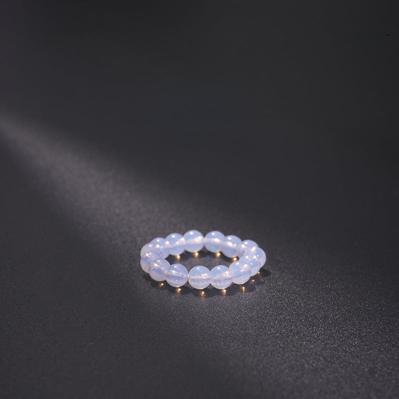 Natural Stone Crystal Beaded Ring