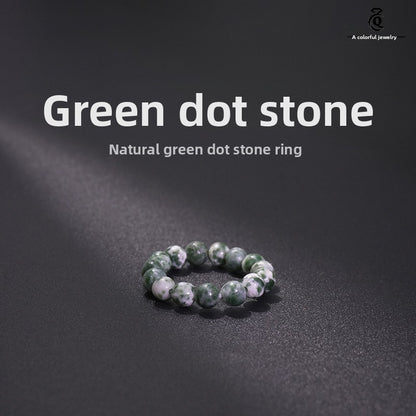Natural Stone Crystal Beaded Ring