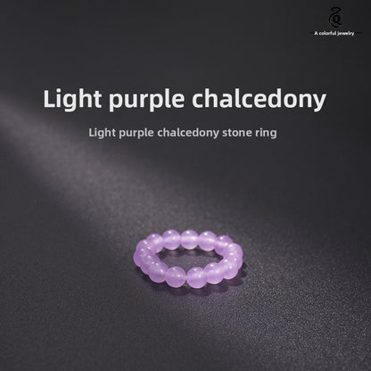 Natural Stone Crystal Beaded Ring