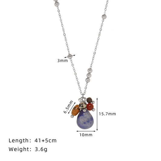 Natural Stone Necklace Earrings