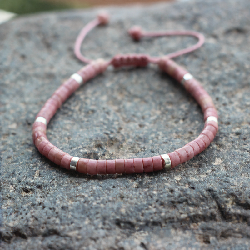Natural stone right-angle bead stringing bracelet