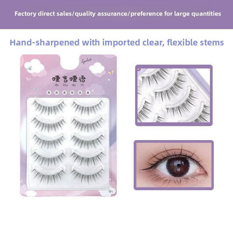 Natural Transparent Stem False Eyelashes