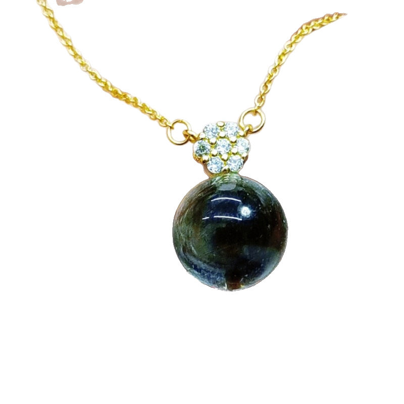 Natural White Crystal Bead Necklace
