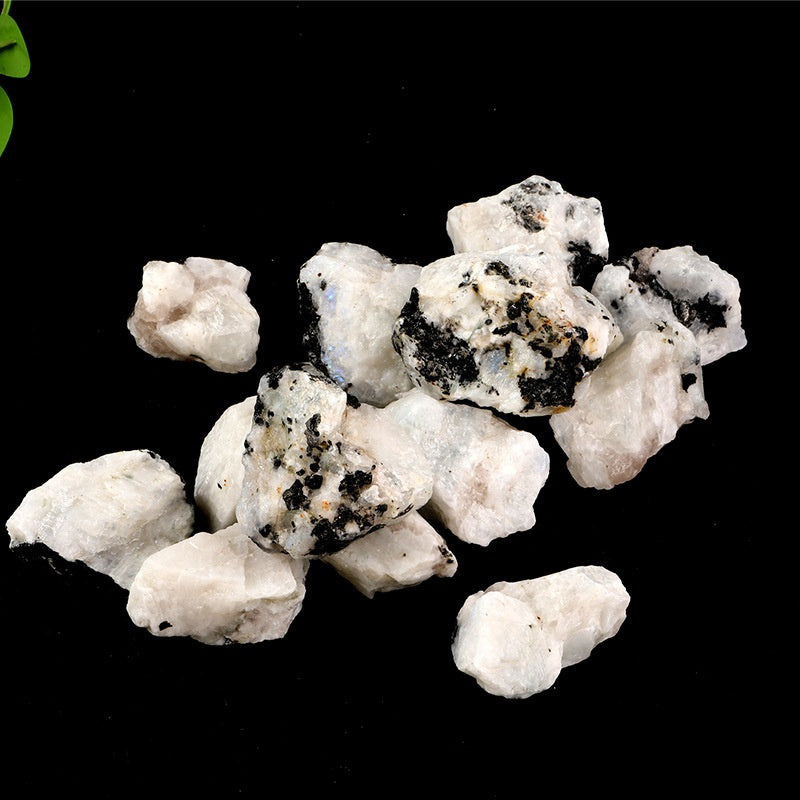 Natural White Moonstone Crystal Decorative Stones
